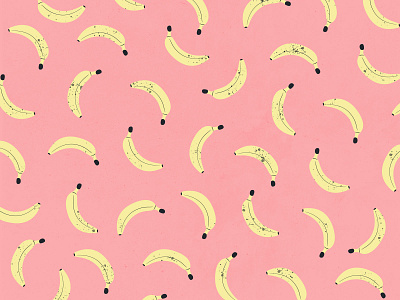 Vectober 12 // Slippery banana feminine illustration inktober pattern pink slippery texture vectober