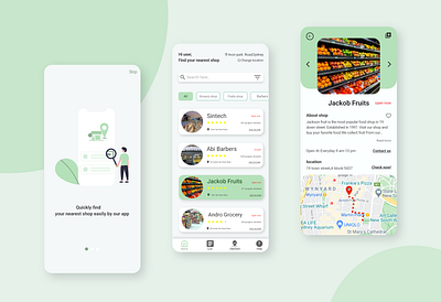 Shop Finding App ui app design app ui find mobile search shop