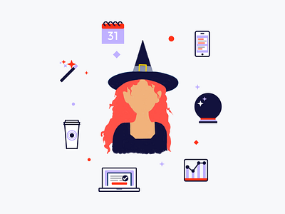 Spooky season branding business color color scheme colors design halloween hocus pocus icon icon design icon set iconography icons illustration magic minimalistic small business ui vector witch