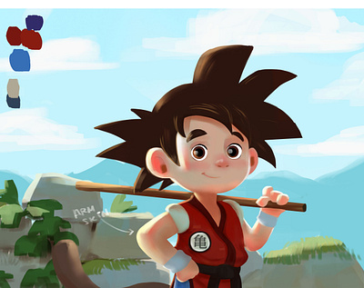 Goku sunnyday character design characterdesign characters goku illus illustration