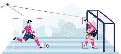 Computer vision in Sport Industry illustrations design illustration vector web