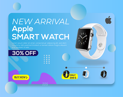 Apple watch Add Banner add add banner advertise banner ad banner ads banner design branding design graphic design illustraion social media ads social media banner