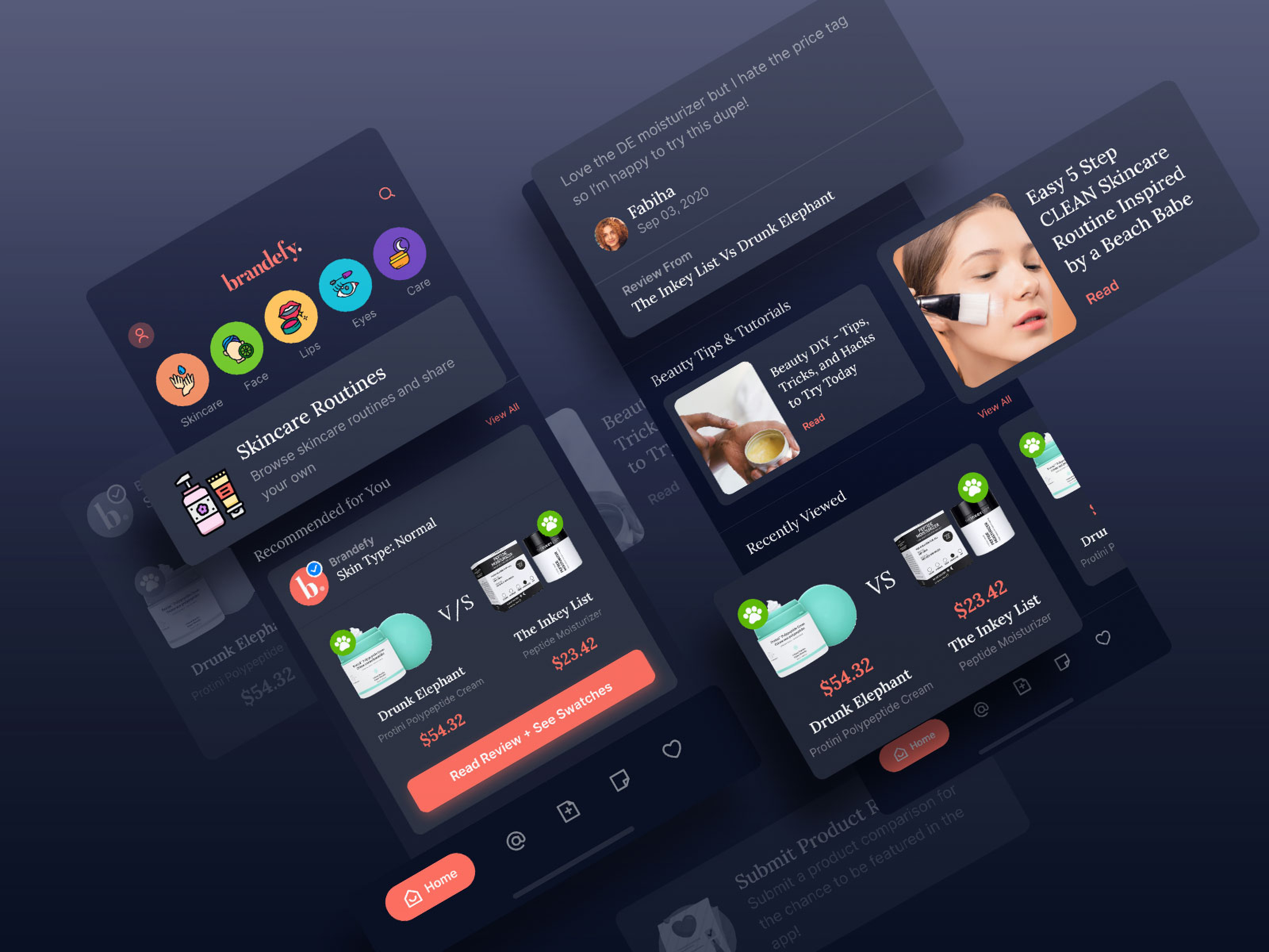 Example of Brandefy | Dark Mode