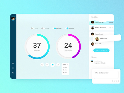 Time Box agile app clean design timer tool ui ux web