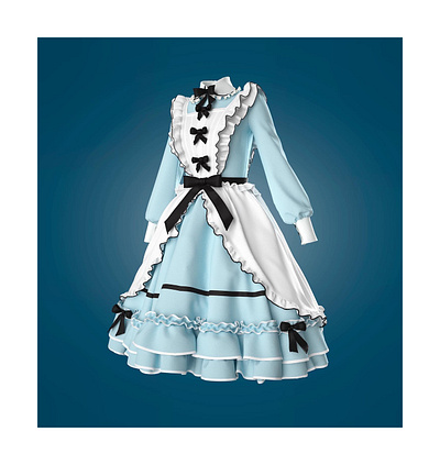 Lolita dress 3d art 3dmodelling cgart clothes design digital fashion digitalart dress fashion fashion design virtualfashion