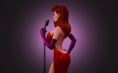 Jessica Rabbit 3d art 3dmodelling cgart character character design digitalart stylized