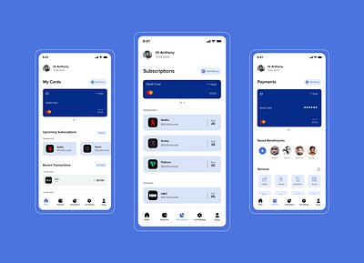 Wallet App design ui