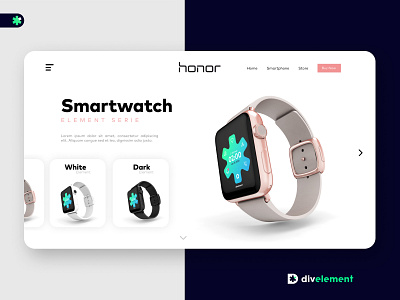 Smartwatch Concept Web apple applewatch dark design figma honor reloj smartphone smartwatch uidesign web webui webux widget