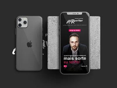 Profissão Copywriter Conceito App branding design marketing agency minimal ui ux