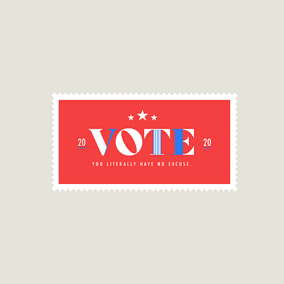 Vote 2020 chattanooga logo design typography