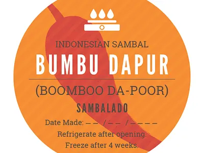 Bumbu Dapur (Boomboo Da-Poor) label vector illustration