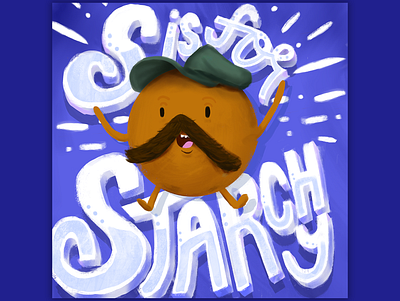 S is for Starchy! handlettering illustration procreate