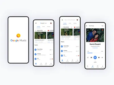 Google Music App Design Concept | Mobile App android ui google design google music google music app google music logo ios ui logo design logodesign logodesigner material ui materialdesign music music app music app design music app ui ui ux ui ux youtube music youtube music