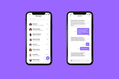 Daily UI - Messaging app adobexd app daily dailyui dailyuichallenge ios message app messaging minimal ui