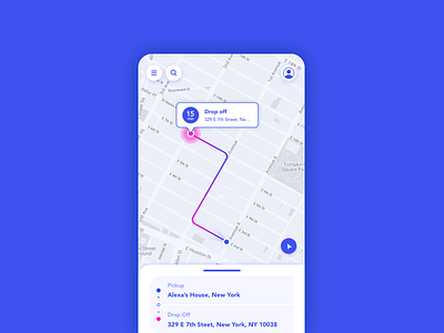 Daily UI #020 • Location Tracker 020 app dailyui driving location tracker map mobile ui