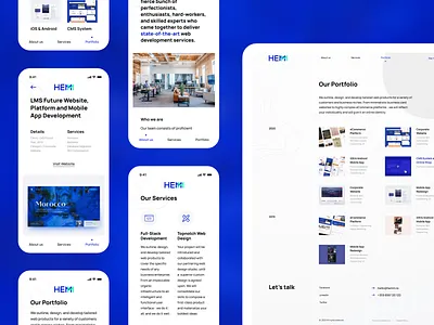 Hemm Studio Portfolio - Responsive app application case study development experience figma grid interface ipad layout mobile mobile app mobile website portfolio responsive studio tablet ui ux web design