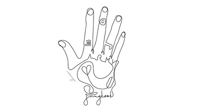 Jungkook's Hand Tattoo lineart