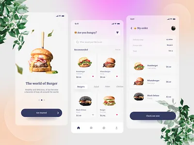 Delivery Apps app branding burger burgers clean clean design cleanui delivery food humberger mobile app mobile app design mobile ui shop shopping shopping app startup ui ux design uidesign uiux