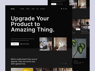 WAREG - Agency Landing Page agency agency landing page agency website animation clean dark elegant homepage inspiration landing page landing page design landing page ui light minimal minimalist prototype animation simple web prototype website website design