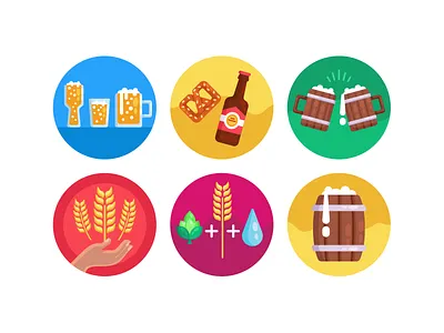 Beer Icons beer beer art beer bottle beer branding beer can beer label coloured icons flat icons icon icons icons pack vector vectors