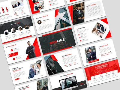 REDLINE - Business & Multipurpose Presentation Template agency banking best powerpoint building business clean company construction consultant corporate creative digital finace industrial marketing modern multipurpose portfolio powerpoint pptx