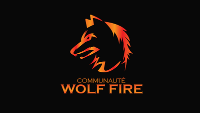 Logo Wolf fire icon logo minimal