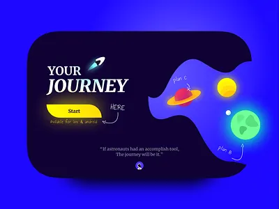 👨‍🚀Journey App 👩‍🚀 Landing Page clean dark identity illustration landing page space ui