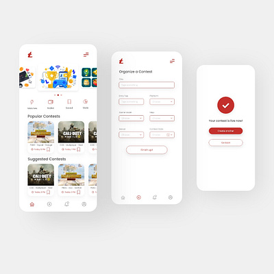 Tournamate App Design adobexd app app design design ui uidesign userexperience userinterface uxui