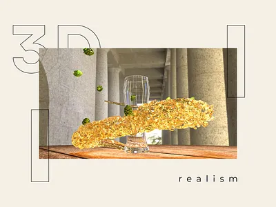 Beer. Realism. 3D 3d art branding c4d design movie