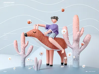 可爱的小蜜蜂 animation design flat illustration illustrator ui