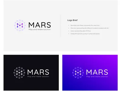 MARS Logo ai graph ai graph branding icon iconic logo identity identity branding logo mars monogram logo purple visual art visual design