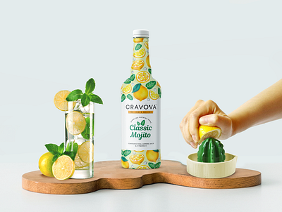 Mojito Packaging Design artoftheday beverage bottle branding design graphicdesign illustration logo mojito packaging design