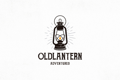 Old Lantern Logo Template adventure brand identity branding camp out camping creative design fire flame freelance logo designer great outdoors lamp lantern logo design logo template logotype nature oil lamp retro logo vector vintage logo