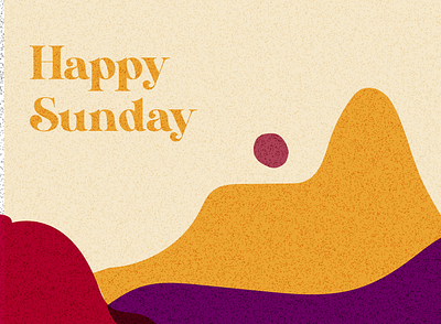 Happy Sunday design illustration