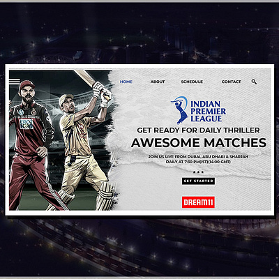 ipl awesome branding clean ui creative cricket cricketer dailyui design designer designs dhoni dream graphic design graphicdesign indian inspiration ipl virat kohli web website