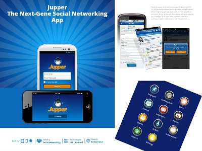 Jupper The Next-Gene Social Networking App app business design enterprise mobile social app social media social media design social network technology