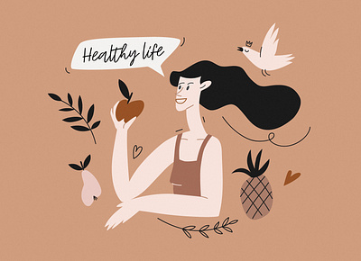 Healthy life artist character design design flat design illustration illustration art illustrator minimalism photoshop vector