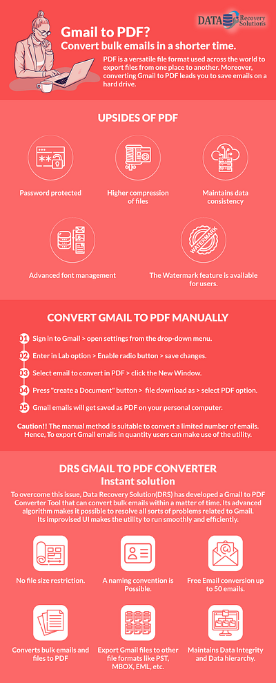 Gmail to PDF? Convert bulk emails in a shorter time. best branding converter gmail logo pdf