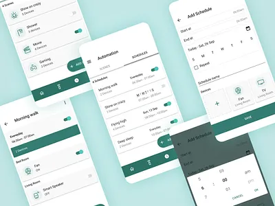 Smart Home App - Automation android apps appdesign application design automation design home automation iot iot app schedule smart smart device smart devices smartapp smartdevice smarthome ui ui ux uiux uiuxdesign ux design