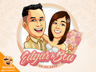 Kasal caricature cartoon cartoonlogo character design illustration logo mascot rockdoodle vector wedding