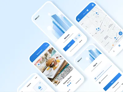 iOS App for finding Local Flash Deals app clean design flat gps ios location map minimal mobile mobile app ui ux venue