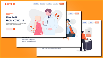 COVID-19 - Landing Page adobe app branding covid covid19 design figma graphic design icon illustration logo typography ui ux vaccine vector virus web website