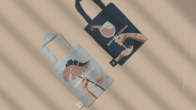Tote bags design for Gościnni Roślinni branding florist illustration merchandise plants print tote bag vector wine