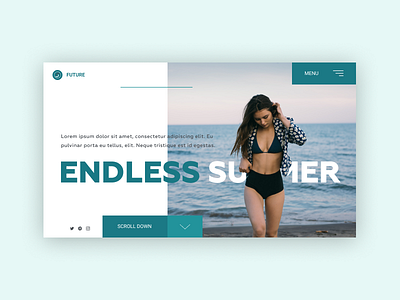 Summer design dribbble future minimal ocean photoshop summer