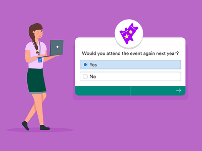 post-event survey questions adobe banner design blog post event flat illustration illustrator jotform survey