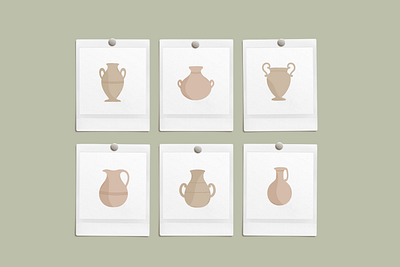Ancient Pottery Illustrations ancient creative market design drawing fresco graphicdesign illustration pottery vector