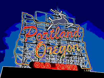 portland animation design icon illustration logo minimal