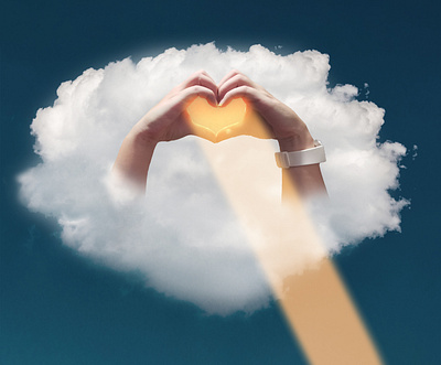 Sending you some love.. 2d 2d art adobe arms art cloud design hands heart love photoshop
