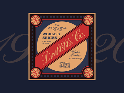 Old Dribbble Ball art design illustration label typo typography vector