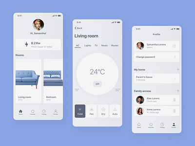 IOS Application Design | SMART HOME app design ios ios app ios ui kit mobile mobile design ui uiux webdesign